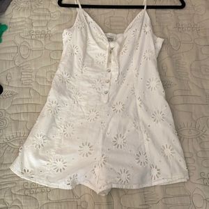 Forever 21 White flower romper L
